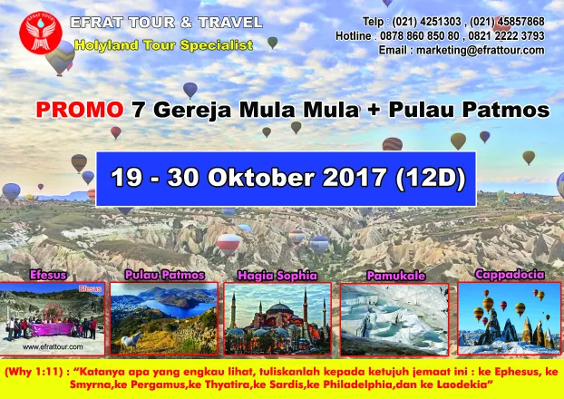 TOUR KE TURKI Tour Ke Turki 19-30 Oktober 2017 Ziarah 7 gereja mula mula  + Pulau Patmos  1 7_churches
