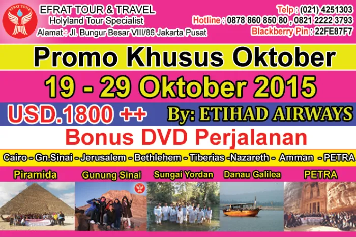 HOLYLAND TOUR Holyland Tour 19 - 29 Oktober 2015 Egypt - Israel - Jordan   PETRA (Special PROMO by ETIHAD AIRWAYS) 1 holyland_tour