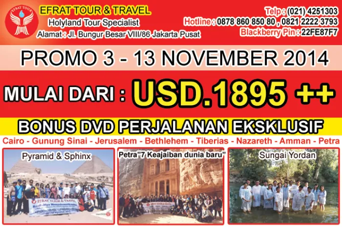 HOLYLAND TOUR Holyland Tour 3 - 13 November 2014  Egypt - Israel - Jordan   Petra (SANGAT TERJANGKAU) 1 holyland_tour