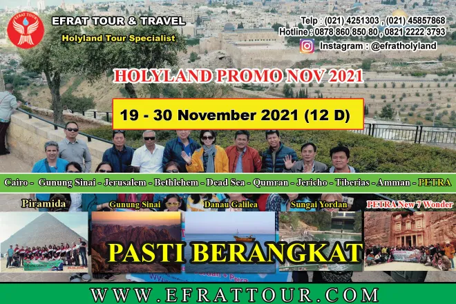 HOLYLAND TOUR Holyland Tour 19-30 November 2021 (12 Hari) Mesir - Israel - Jordan + Petra + Red Sea Resort *5 1 holyland_tour_19__30_november_2021