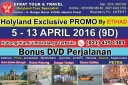 HOLYLAND TOUR Holyland Tour 5 - 13 April 2016 Israel - Jordan   PETRA by ETIHAD AIRWAYS 