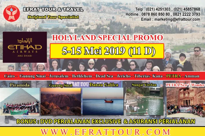 HOLYLAND TOUR Holyland Tour Indonesia 5-15 Mei 2019 Mesir-Israel-Jordan + PETRA (SUPER PROMO) by ETIHAD AIRWAYS 1 tour_holyland_5__15_mei_2019