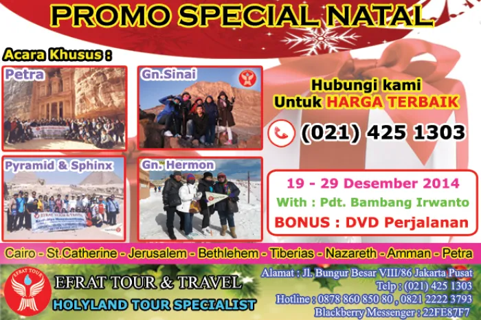 HOLYLAND TOUR Tour Ke Israel 19 - 29 Desember 2014 Holyland Tour Natal Egypt - Israel - Jordan   Petra 1 tour_ke_israel