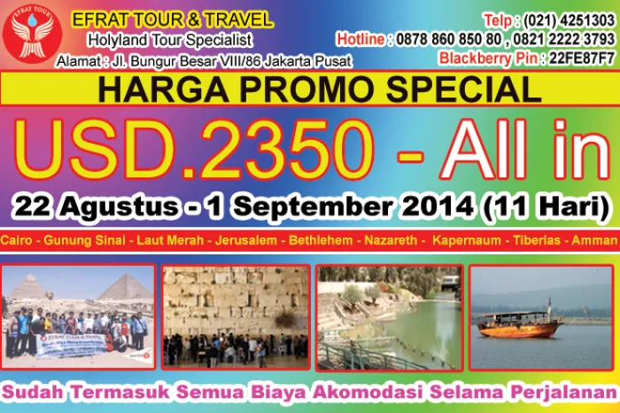 HOLYLAND TOUR Tour Ke Israel 22 Agustus - 1 September 2014  Mesir - Israel - Jordan (Harga USD.2350 all-in) 1 tour_ke_israel_agustus_2014