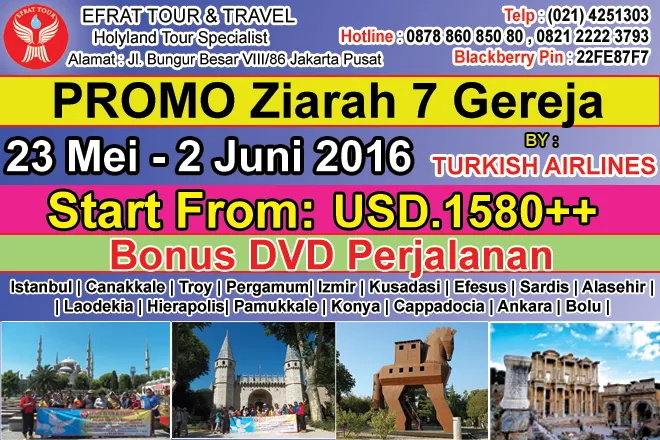 TOUR KE TURKI Tour Ke Turki  23 Mei - 2 Juni 2016 Ziarah tujuh gereja by Turkish Airlines 1 tour_turki_murah