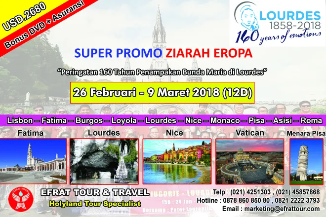 ZIARAH EROPA Ziarah Eropa Katolik 26 Februari - 9 Maret 2018 Fatima-Lourdes-Roma (SUPER PROMO) 1 ziarah_eropa_26_februari__9_maret_2018