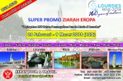 ZIARAH EROPA Ziarah Eropa Katolik 26 Februari  9 Maret 2018 FatimaLourdesRoma SUPER PROMO