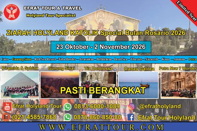PROGRAM KATOLIK  Holyland Tour Katolik 18-29 Desember 2026 (12 Hari) Mesir - Israel - Jordan + Petra PROMO SPECIAL NATAL 1 ~dl/2026/4/18/promo_ziarah_holyland_katolik_23_oktober__2_november_2026